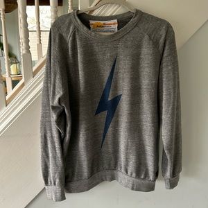 Aviator Nation BOLT SWEATSHIRT - HEATHER GREY unisex XL